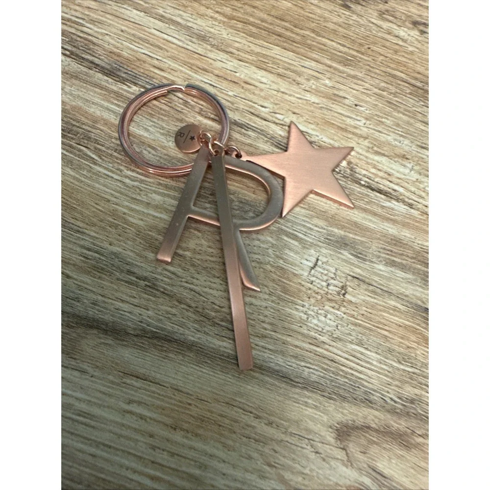 Starbucks Reserve Keychain Rose Gold Star R Logo Roastery Minimalist Bag Charm
